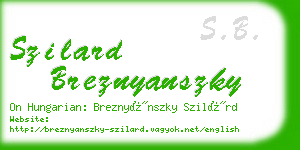 szilard breznyanszky business card